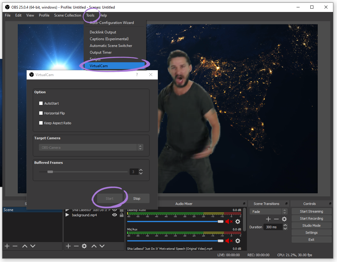 do a video setup for twitch streaming on mac